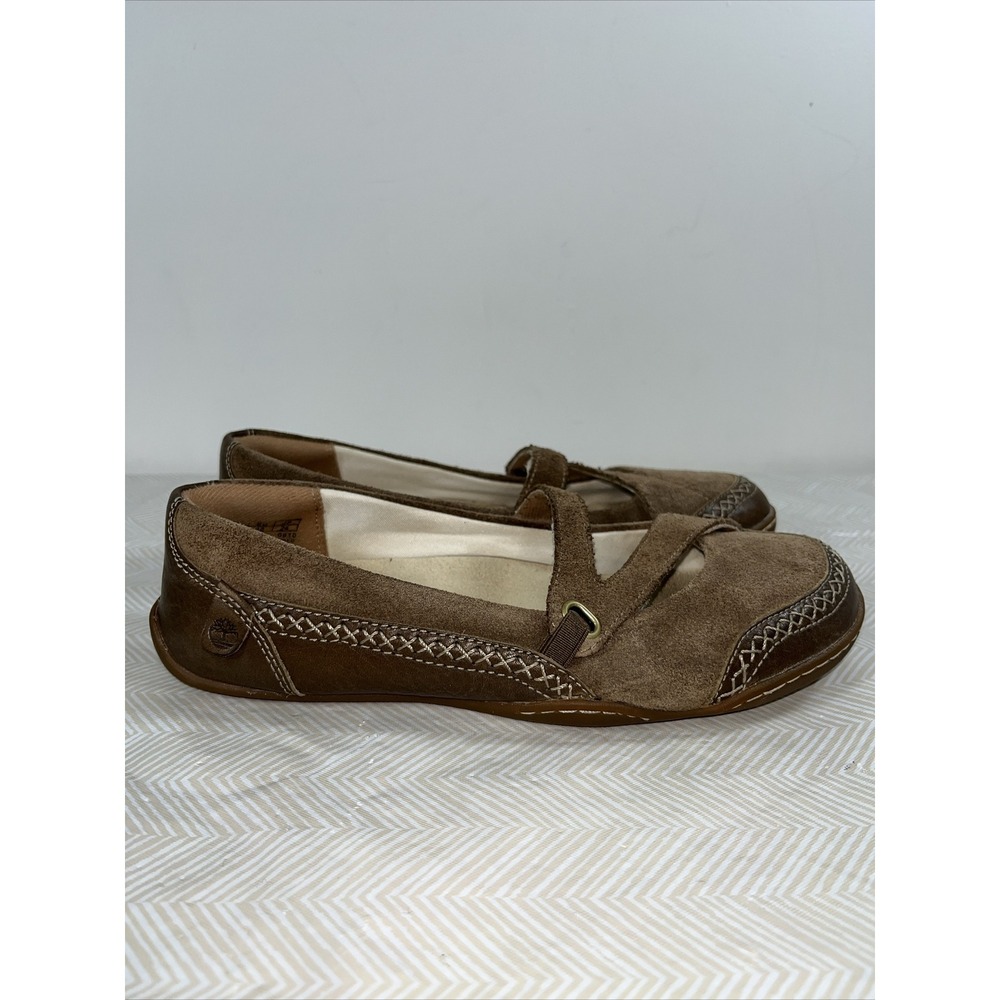 Timberland Earthkeepers Women's 7 Brown Suede Slip On Cushioned Loafers Casual - Picture 3 of 16